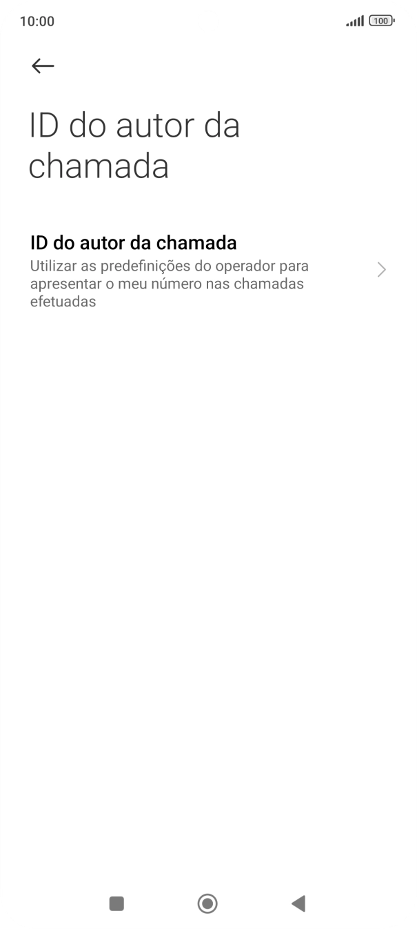 Prima ID do autor da chamada.
