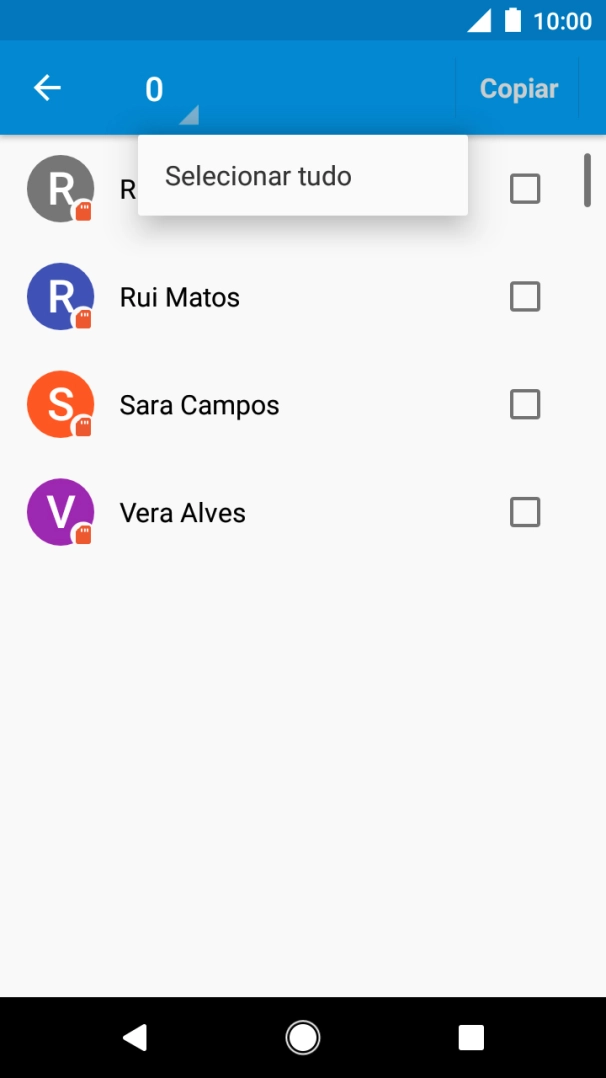 Prima Selecionar tudo.