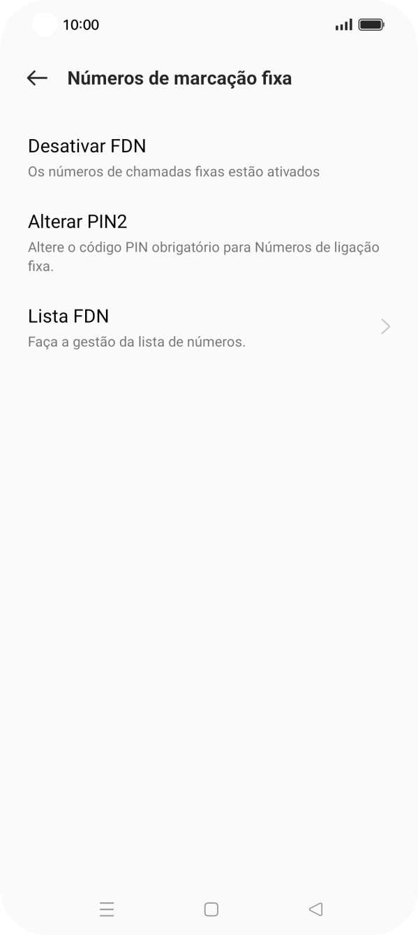 Prima Desativar FDN.