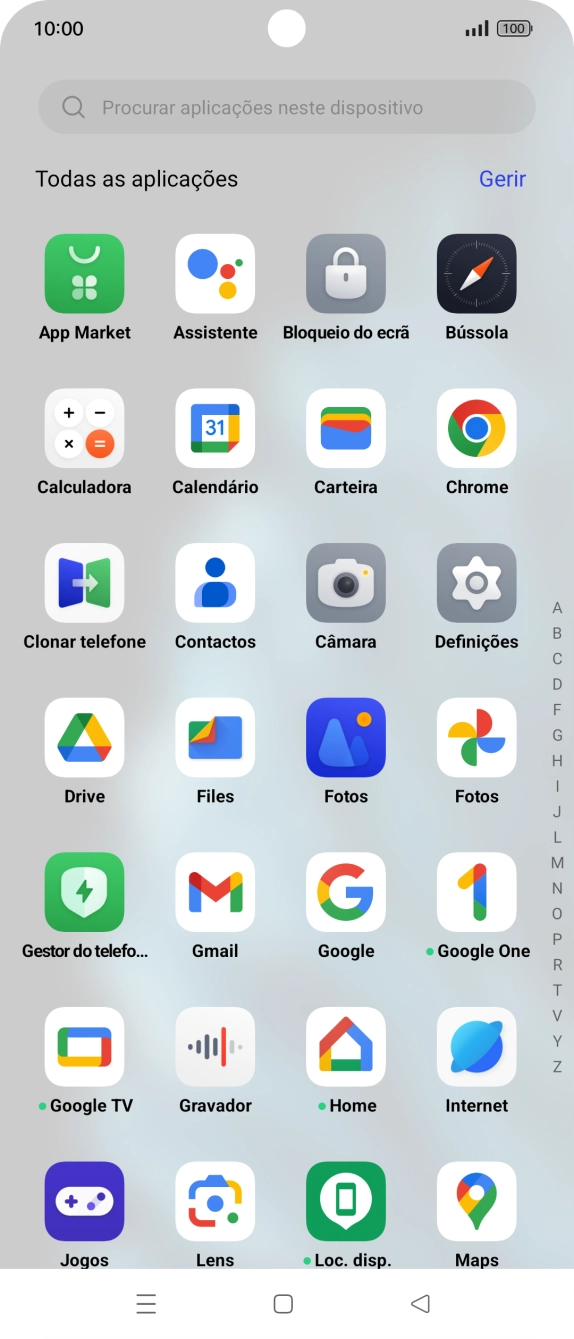 Prima Fotos e vá até à pasta pretendida.