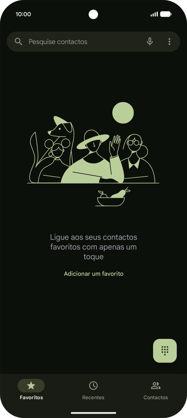Prima o ícone de menu.