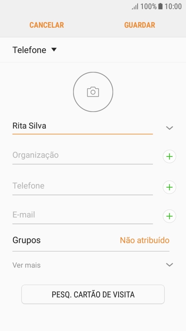 Prima Telefone e introduza o número de telefone pretendido.