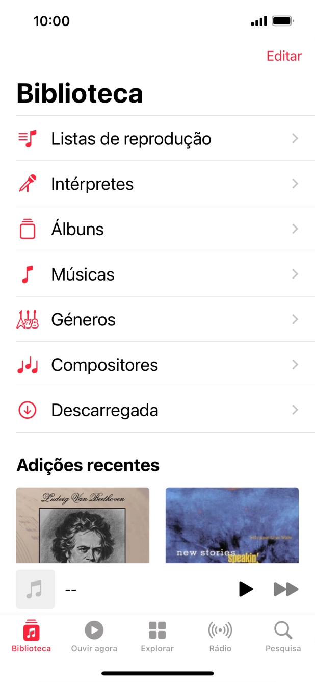 Prima Listas de reprodução.