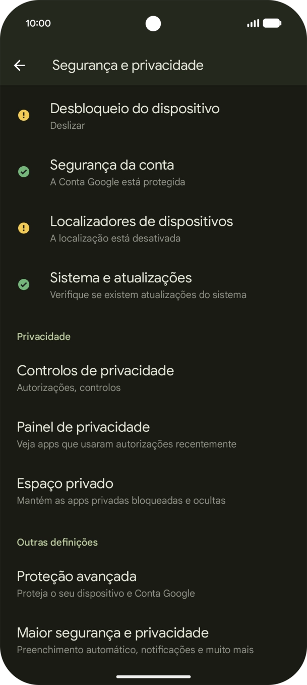 Prima Maior segurança e privacidade.