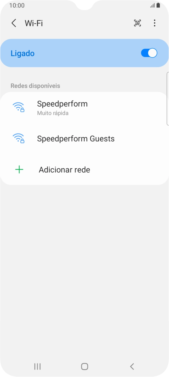 Prima o ícone de menu.