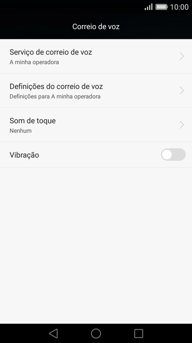 Prima Definições do correio de voz.
