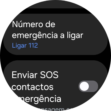 Prima Número de emergência a ligar.