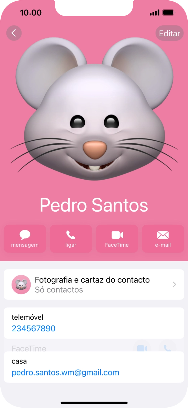 Para voltar ao ecrã inicial, deslize o dedo de baixo para cima a partir da base do ecrã.