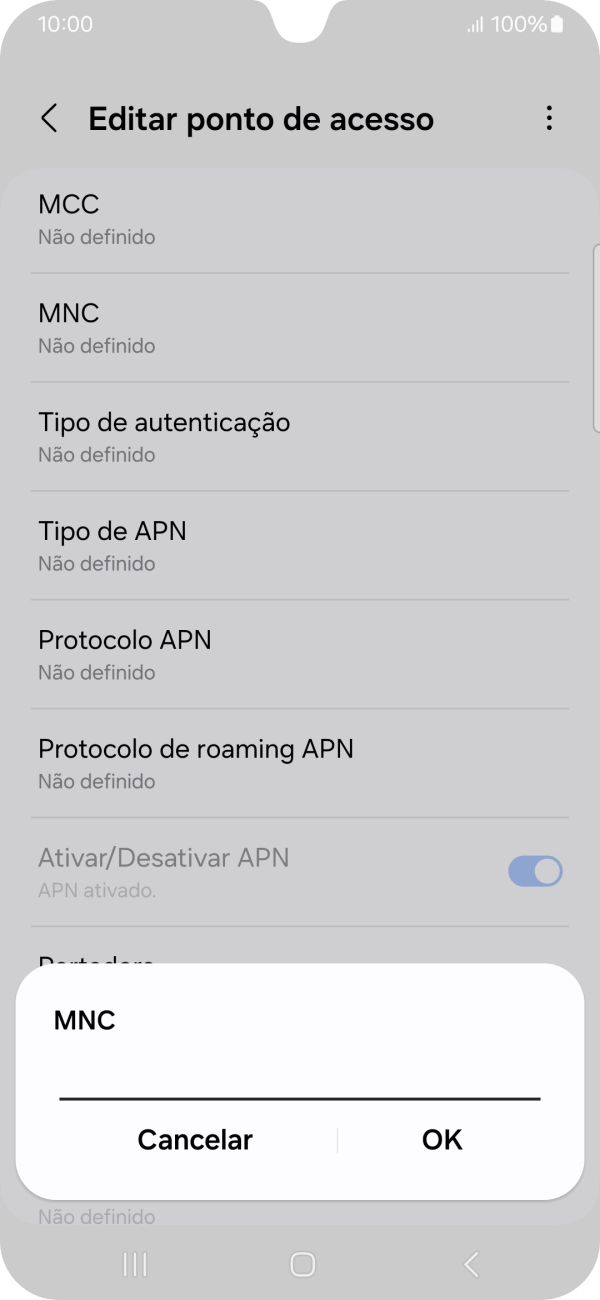 Introduza 01 e prima OK.