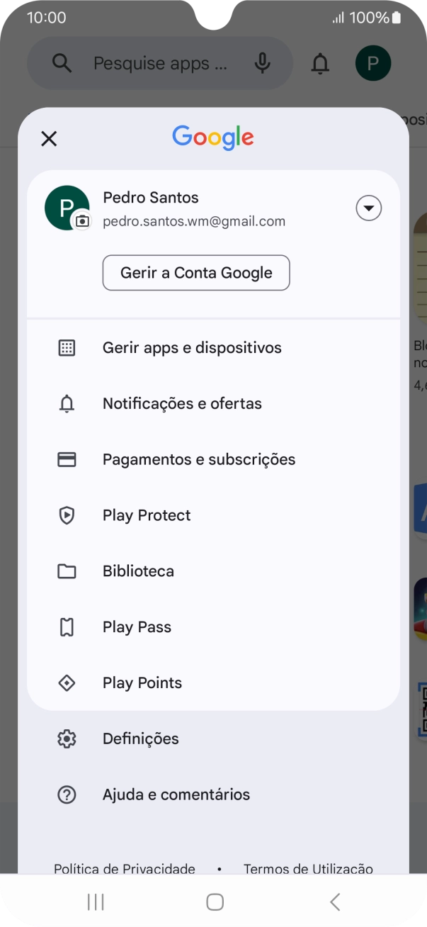 Prima Gerir apps e dispositivos.