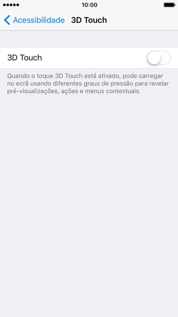 Prima o indicador para ativar a função.