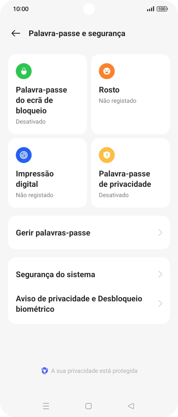Prima Segurança do sistema.