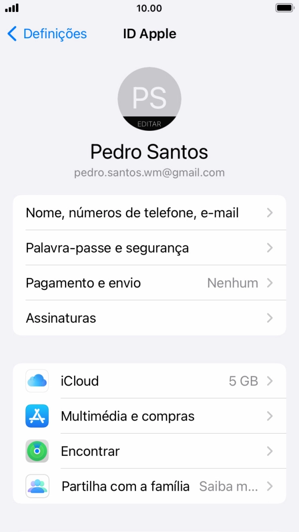 Prima a tecla de início para terminar e voltar ao ecrã inicial.