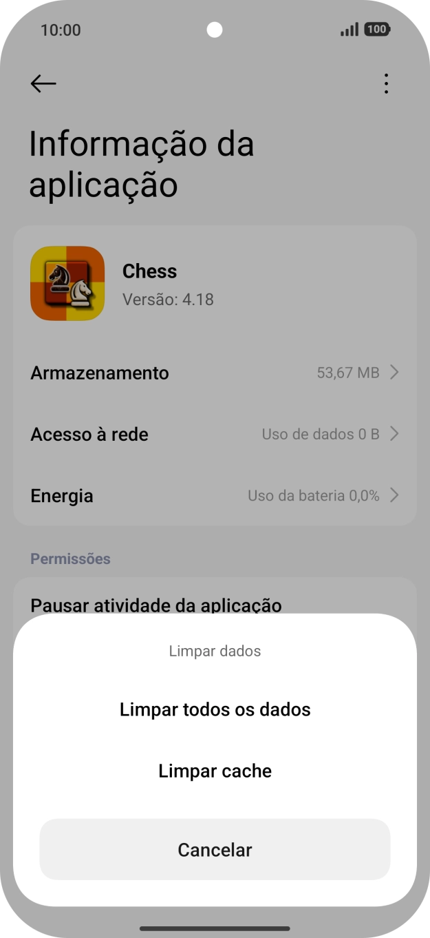 Prima Limpar cache.