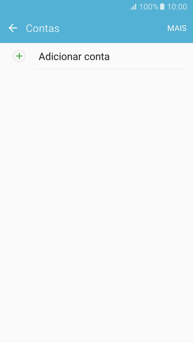 Prima Adicionar conta.