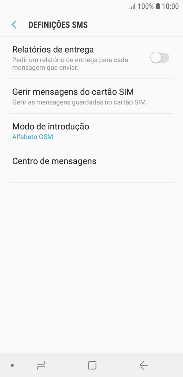 Prima Centro de mensagens.