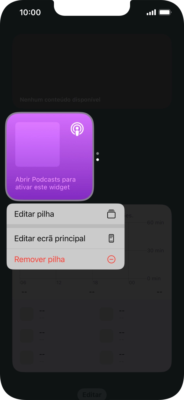 Prima Editar pilha.