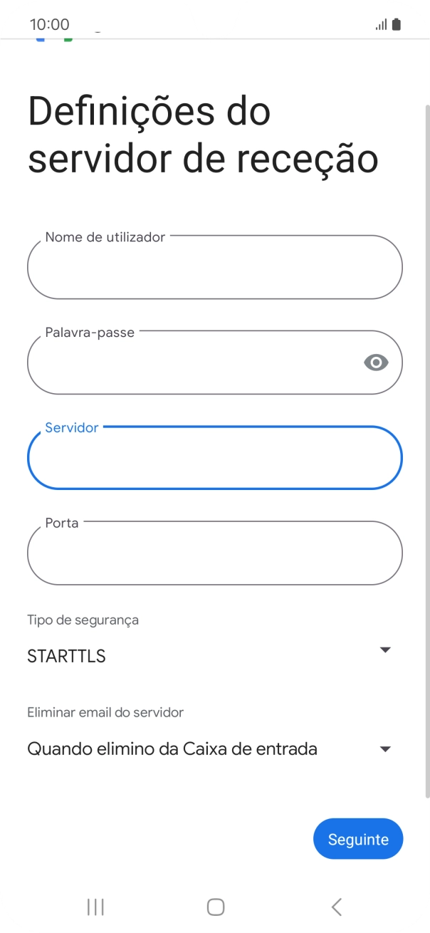 Prima Porta e insira 995.