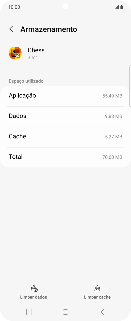 Prima Limpar cache.