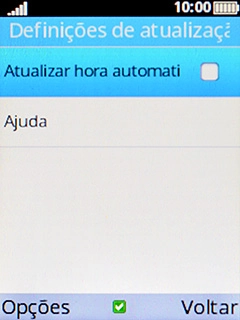 Escolha Atualizar hora automaticamente.