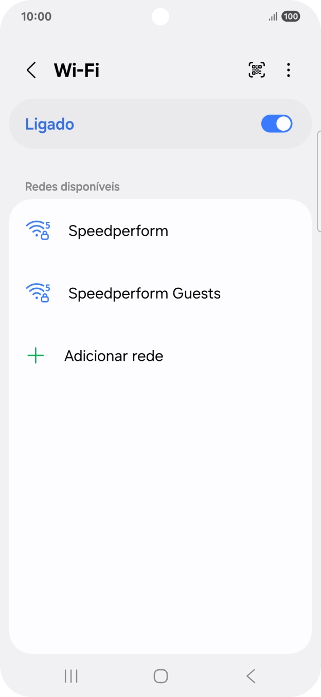 Prima a rede Wi-Fi pretendida.