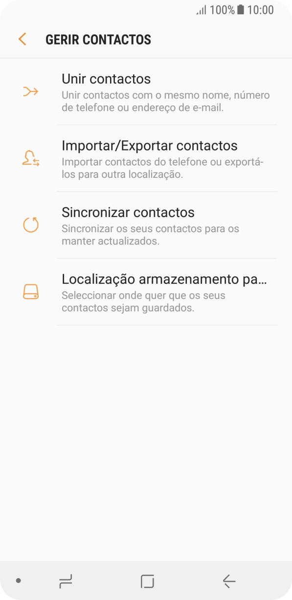 Prima Importar/Exportar contactos.
