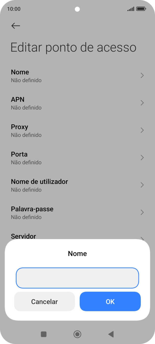 Introduza Vodafone MMS e prima OK.