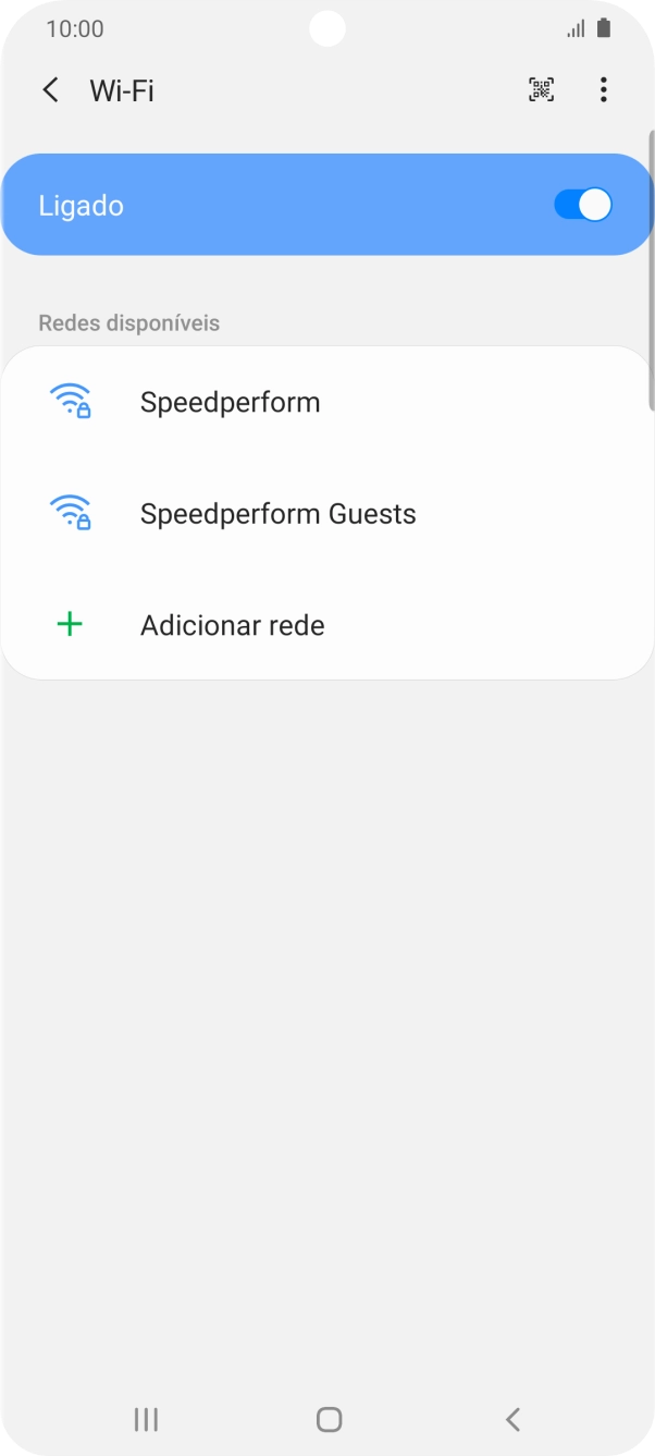 Prima o ícone de menu.