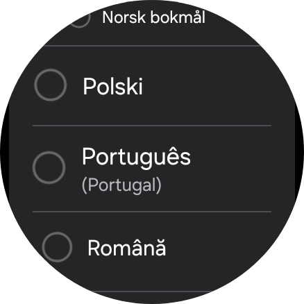 Prima o idioma pretendido.