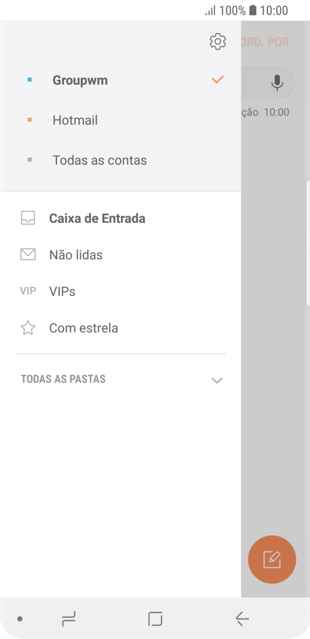 Prima o ícone de definições.