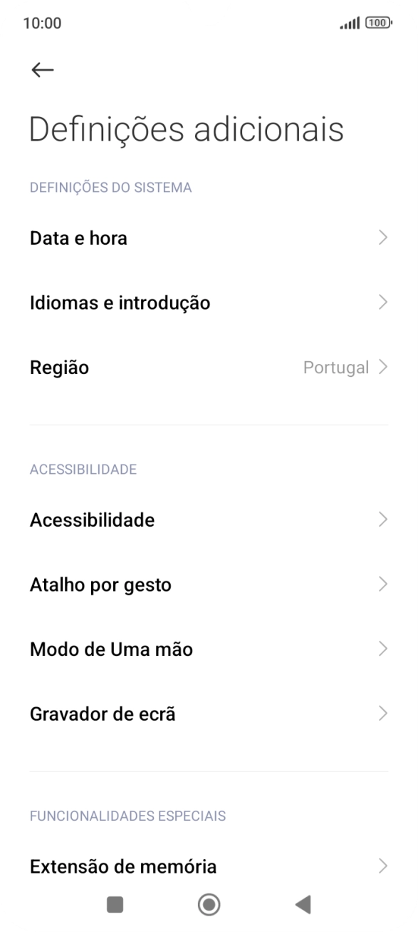 Prima Data e hora.