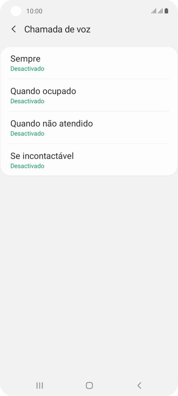 Prima o tipo de desvio pretendido.