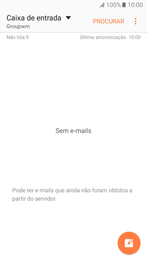 Prima a lista suspensa.