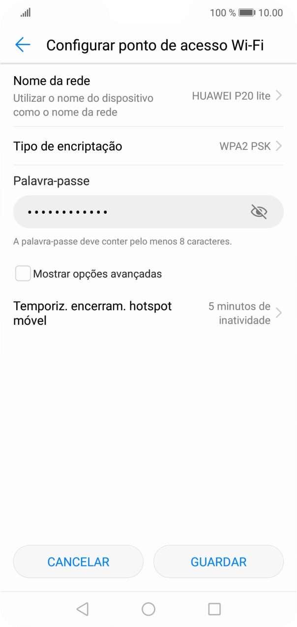 Prima Nome da rede.