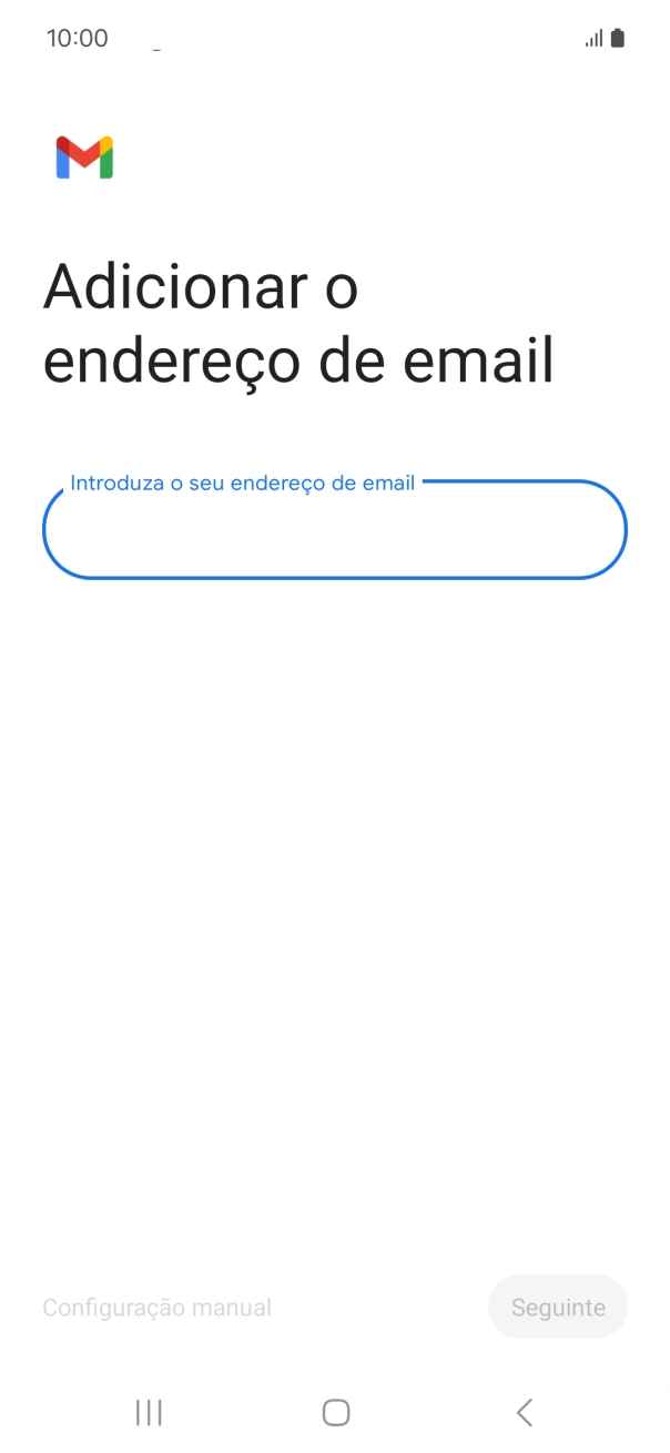 Prima Introduza o seu endereço de email e introduza o seu endereço de e-mail Vodafone.
