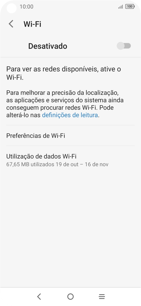 Prima o indicador para ativar a função.