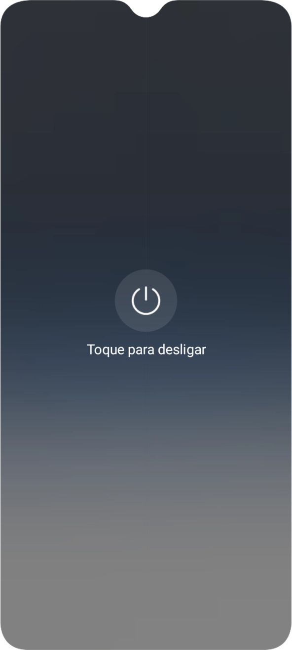 Prima Toque para desligar.