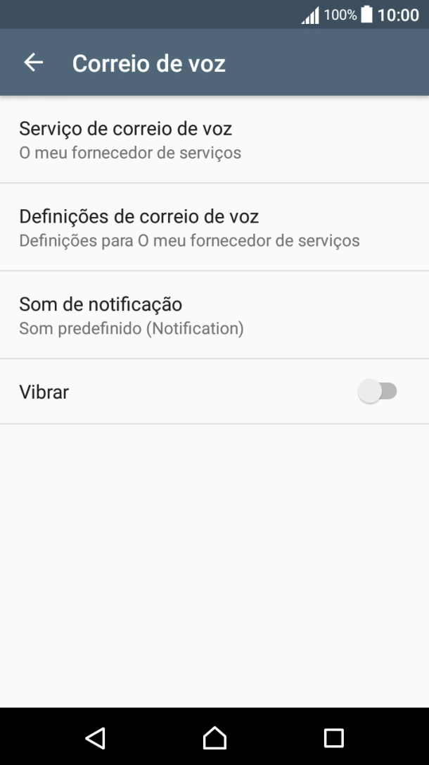 Prima Definições de correio de voz.