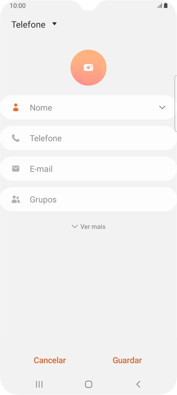 Prima a lista suspensa da lista de contactos.