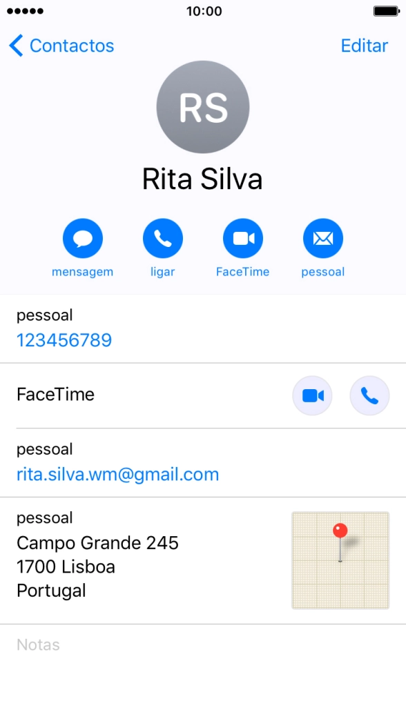 Prima o número pretendido.