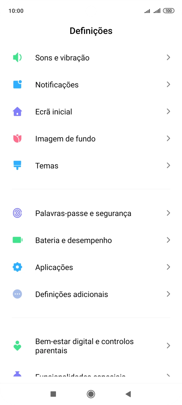 Prima Palavras-passe e segurança.