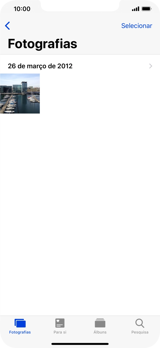 Prima firmemente a imagem pretendida até aparecer um menu no ecrã.