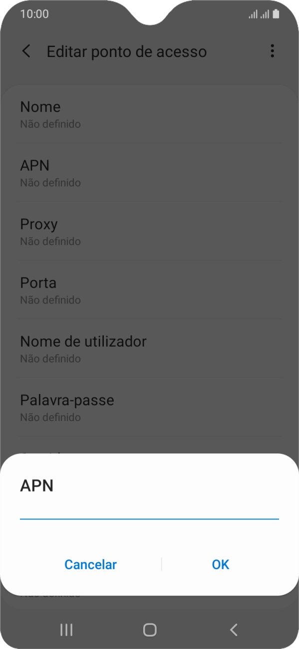 Introduza net2.vodafone.pt e prima OK.