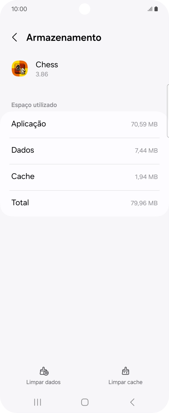 Prima Limpar cache.