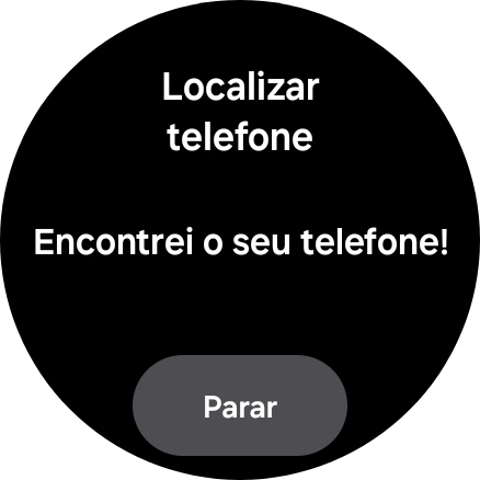 Prima Parar quando tiver encontrado o seu telefone.
