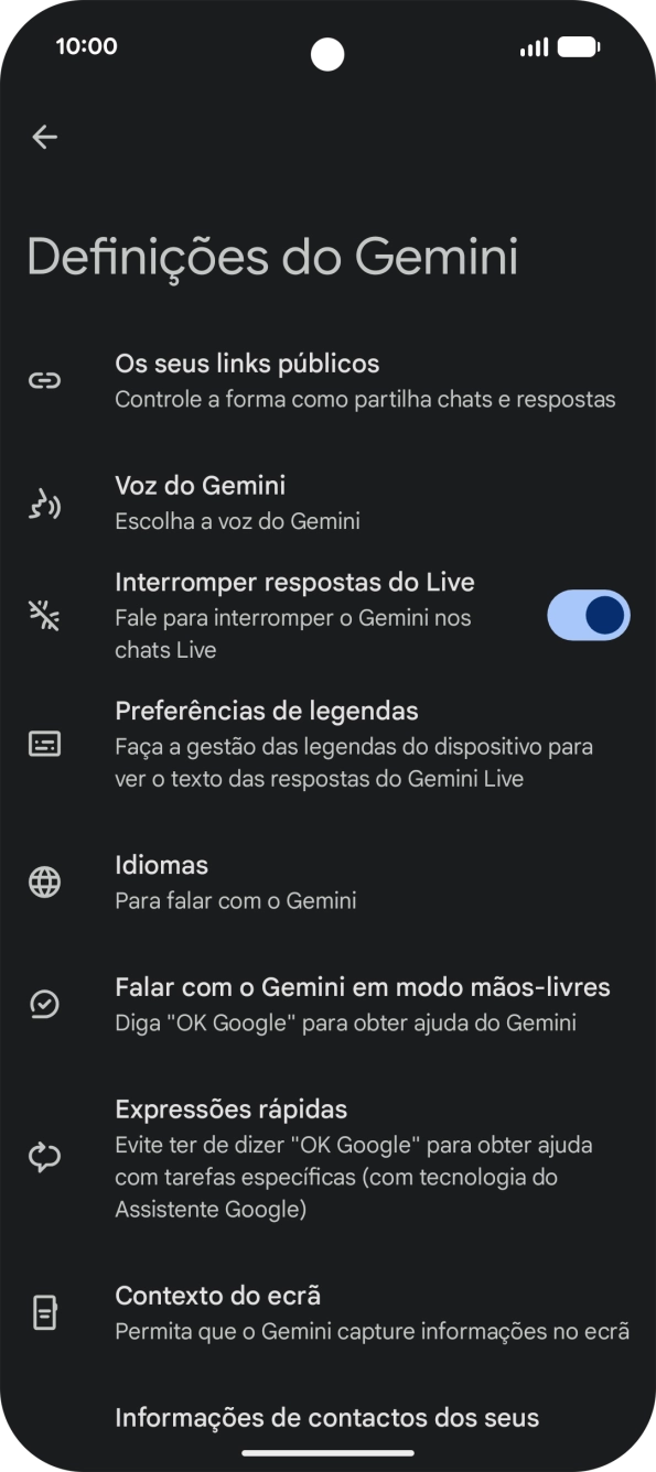 Siga as indicações no ecrã para escolher as definições pretendidas.