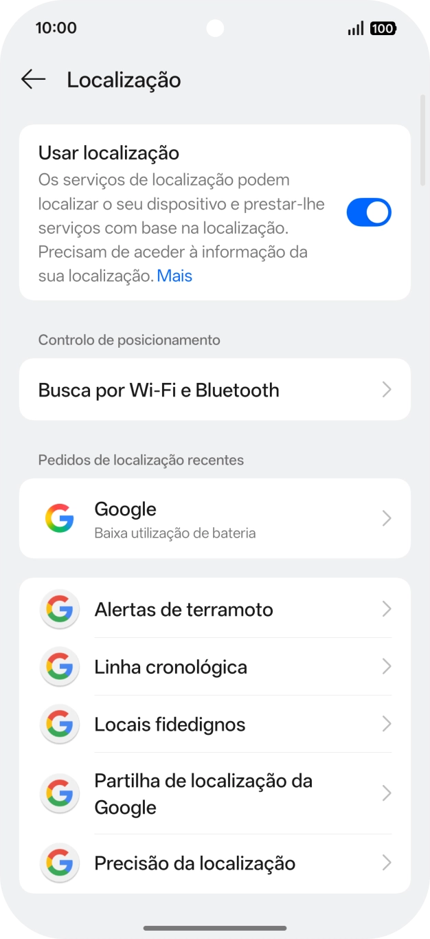 Prima Precisão da localização.