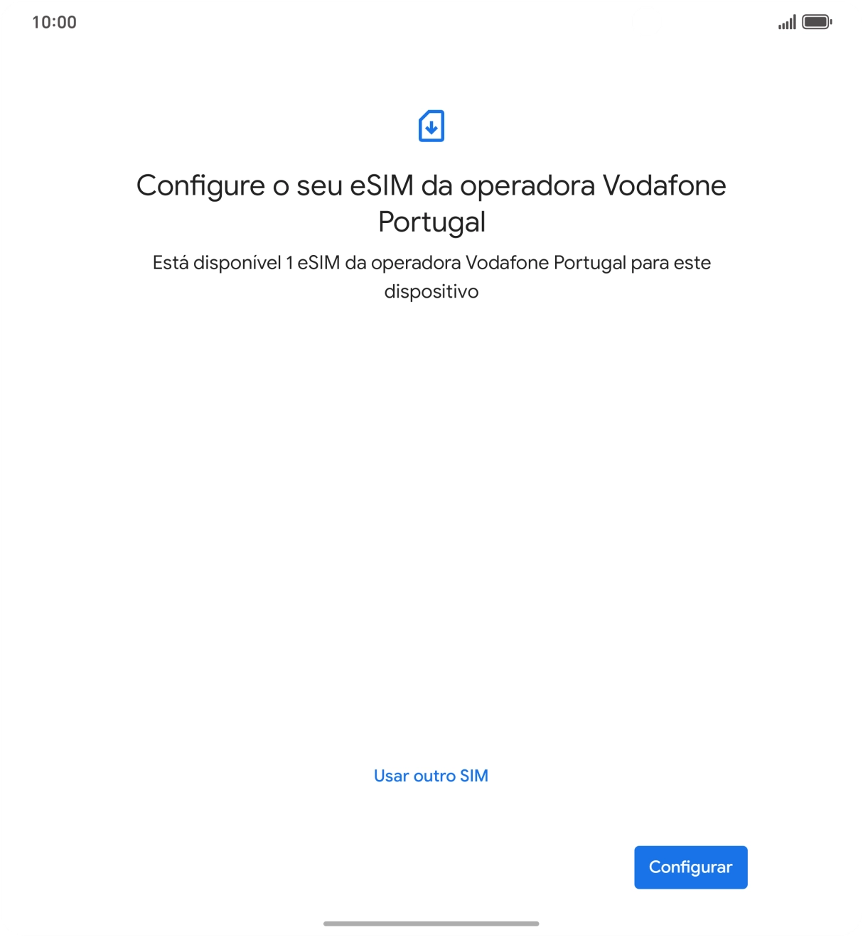 Prima Configurar.