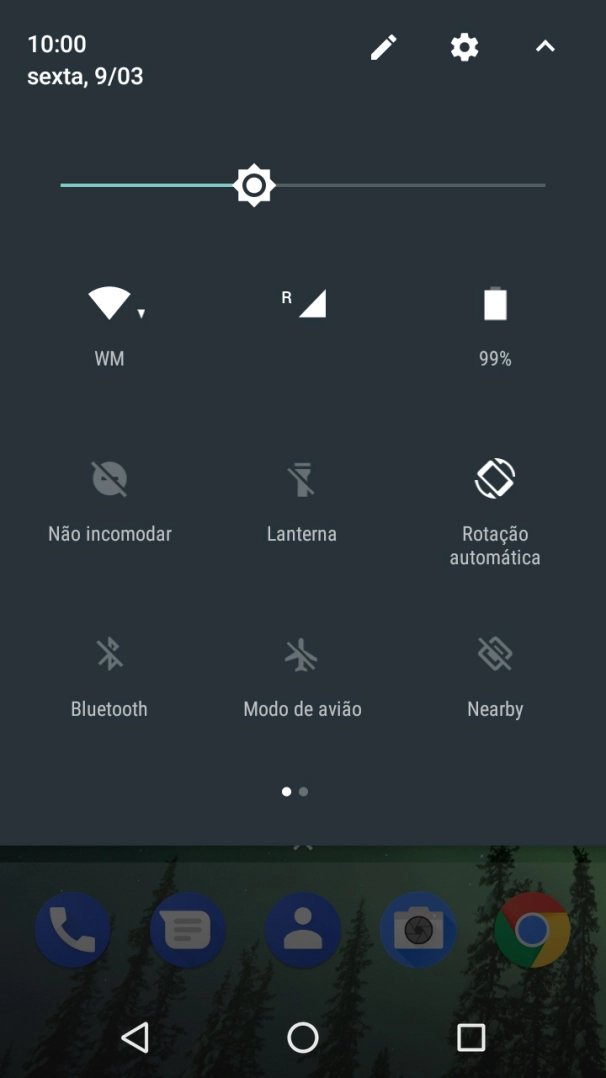 Prima o ícone de definições.