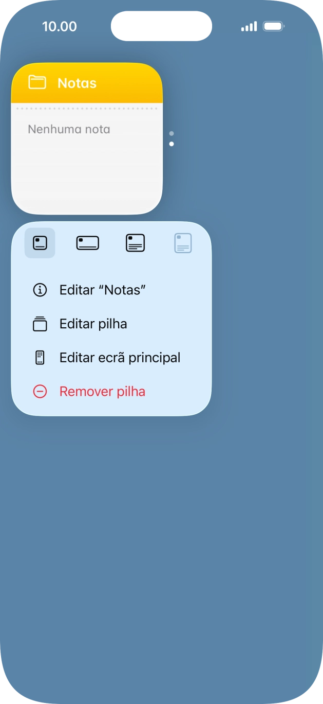 Prima Editar pilha.
